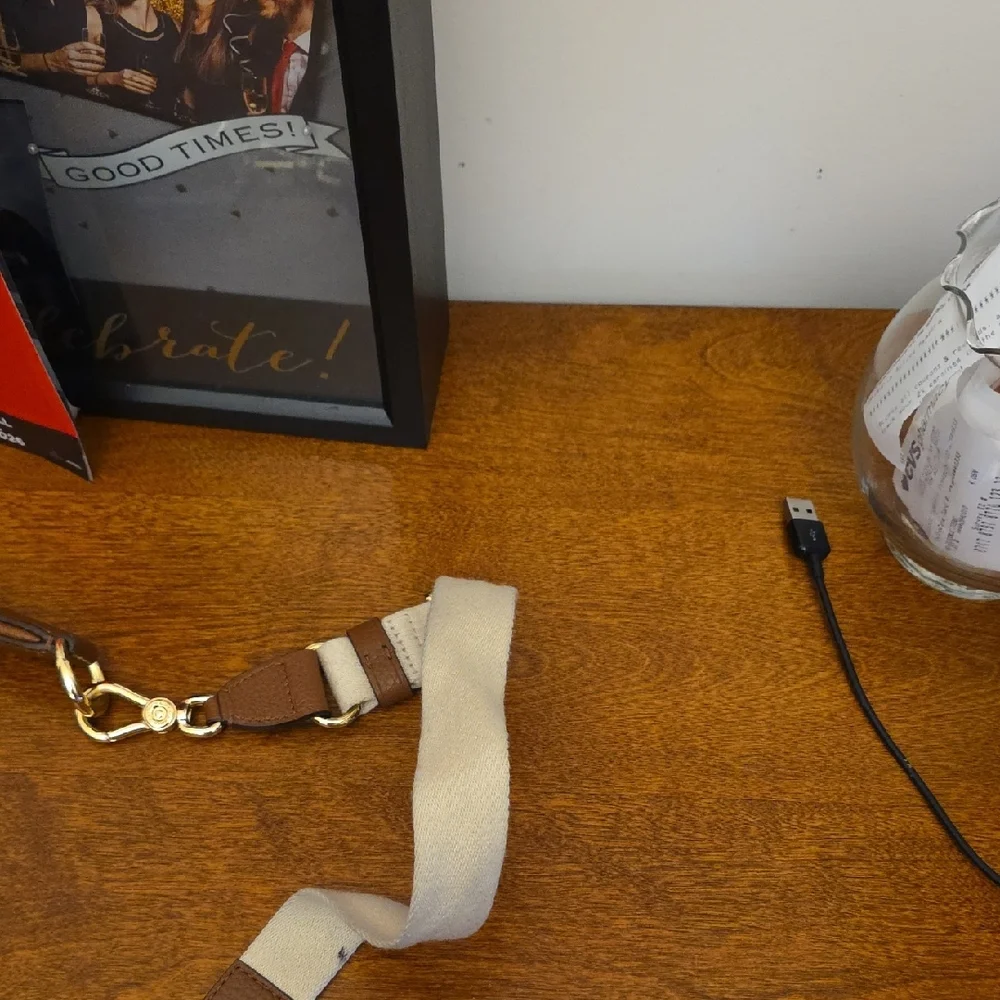 Ralph Lauren Double L Denim and Brown Hobo Bag - Picture 5 of 6